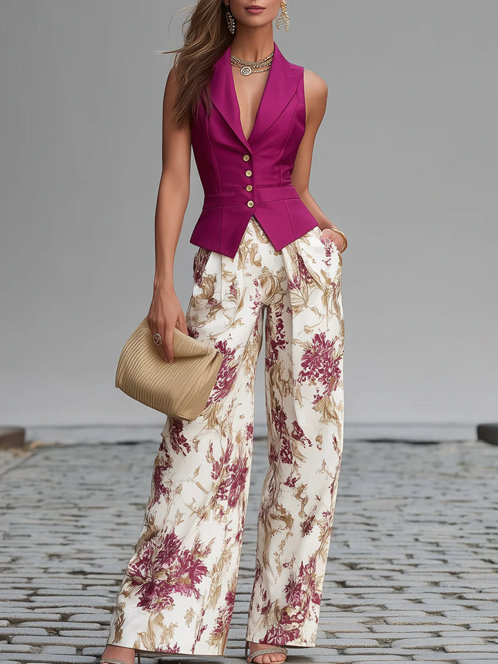Beatrix Floral Print Pants Set