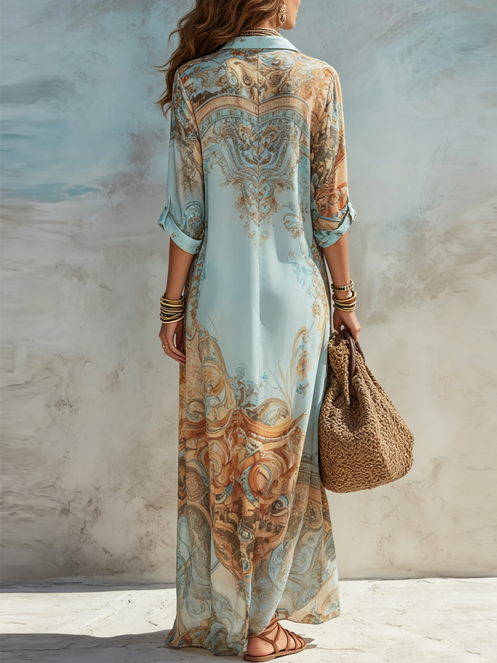 Cleo - Elegant Mediterranean Blouse Dress