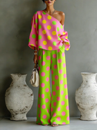 Camila | Off-Shoulder Top & Wide-Leg Satin Set