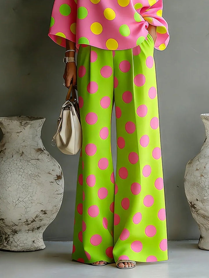 Camila | Off-Shoulder Top &amp; Wide-Leg Satin Set
