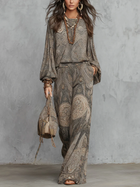 Camila | Lantern-Sleeve Top & Wide-Leg Trousers Set