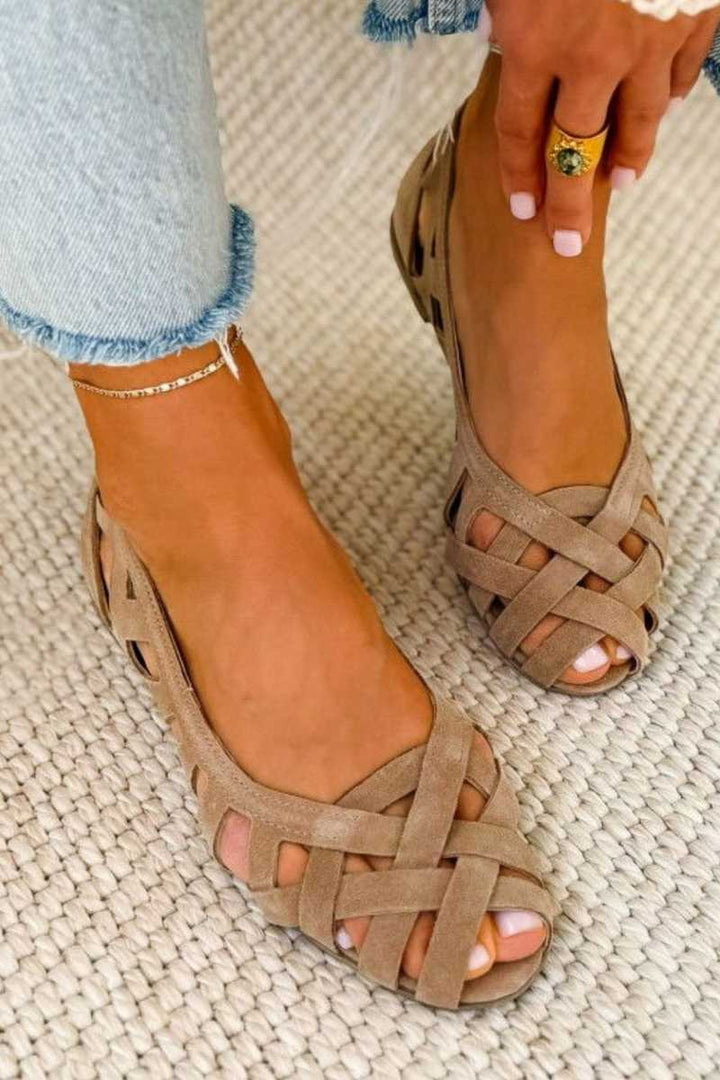Sandals Women - Braided Strap Sandals with Comfort Sole