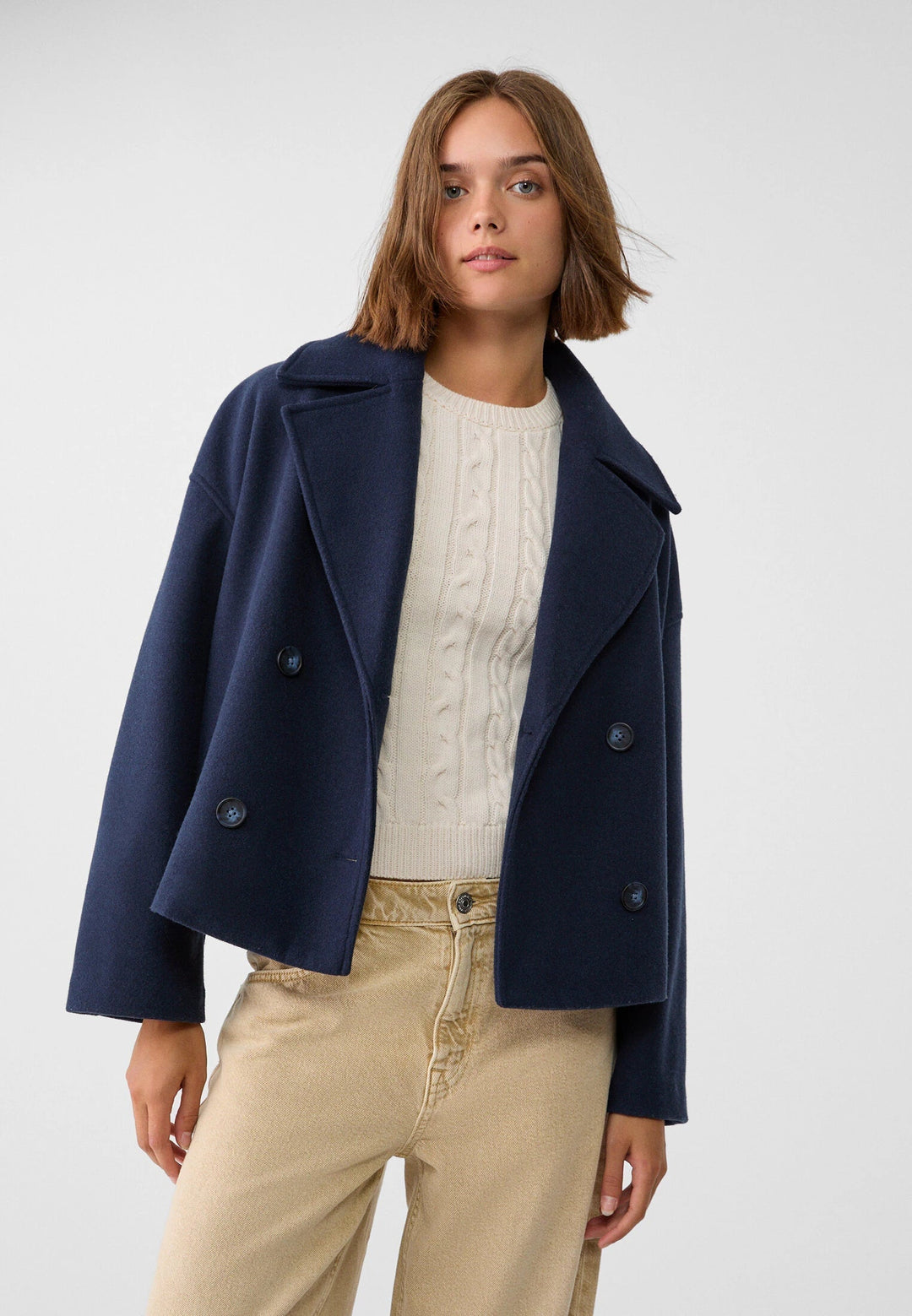 Coat Women - Short Double Breasted Coat