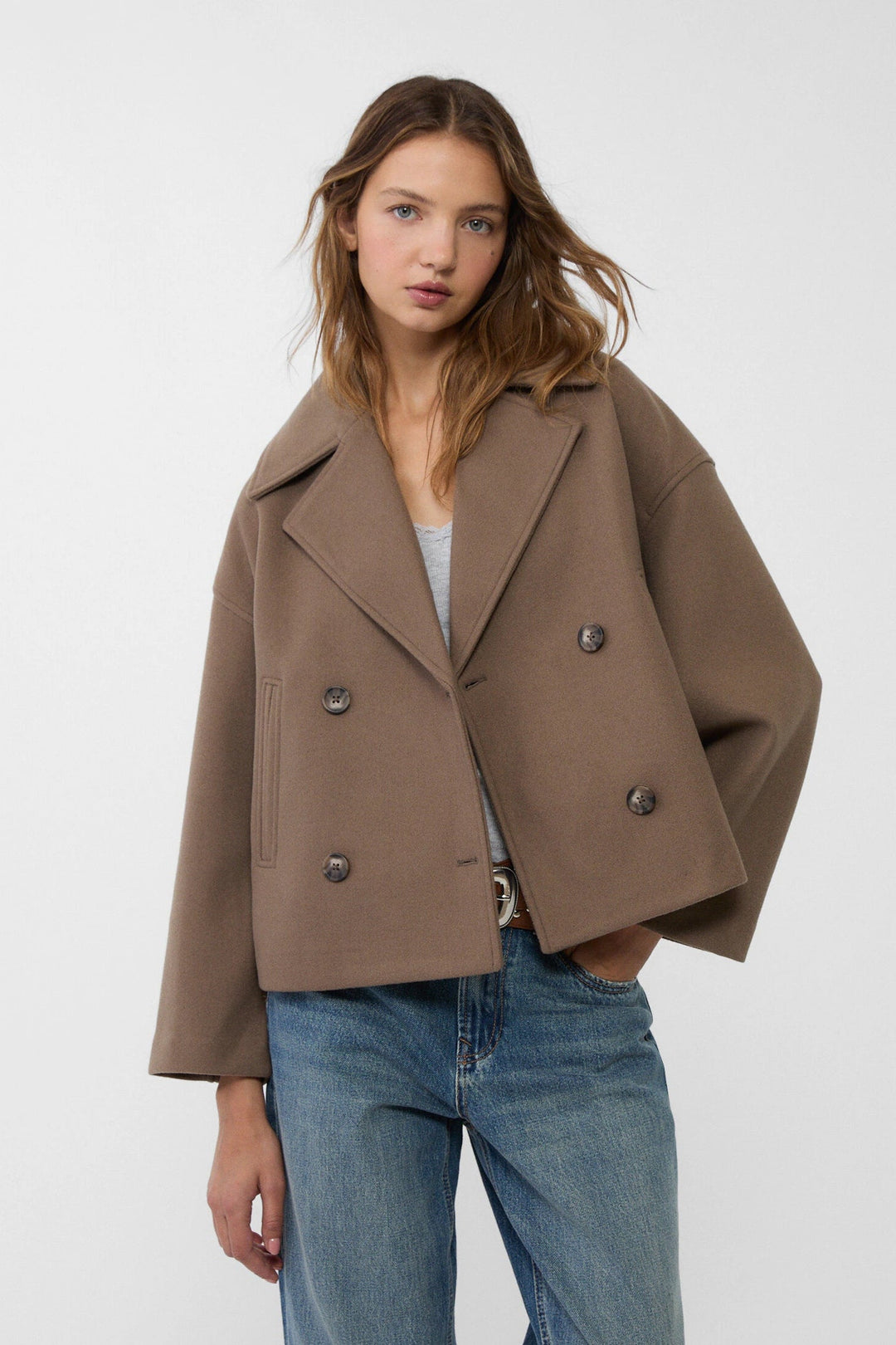 Coat Women - Short Double Breasted Coat
