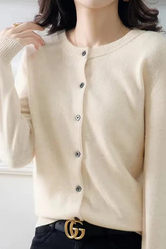 Cardigan Women - Knit Soft O-Neck Cardigan