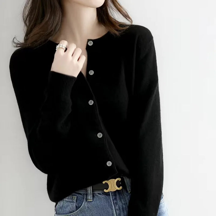 Cardigan Women - Knit Soft O-Neck Cardigan