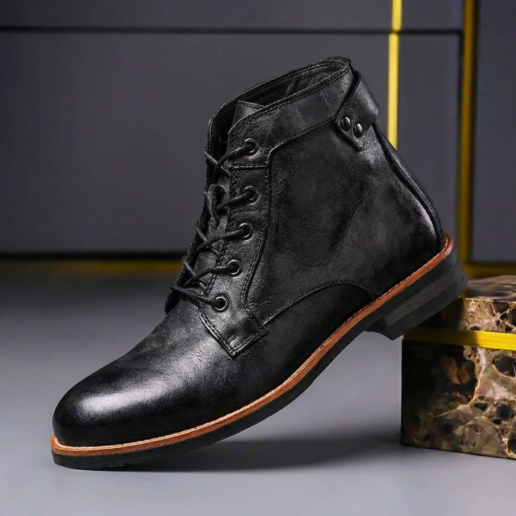 Charles | Premium Retro Leather Boots with Classic Appeal