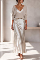 Velma | Sweater with Satin Dress Set