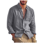 Men's Linen Shirt with Turn-down Collar – Jam