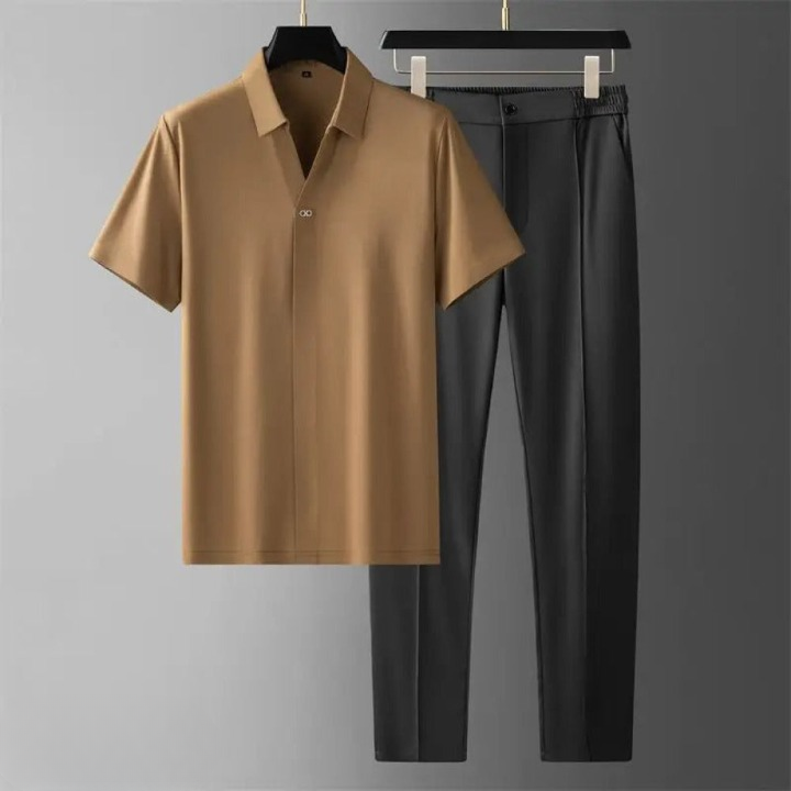 Luxury Set two-piece polo and pants autumn transition season men - Grayson
