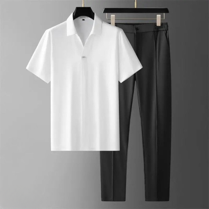 Luxury Set two-piece polo and pants autumn transition season men - Grayson