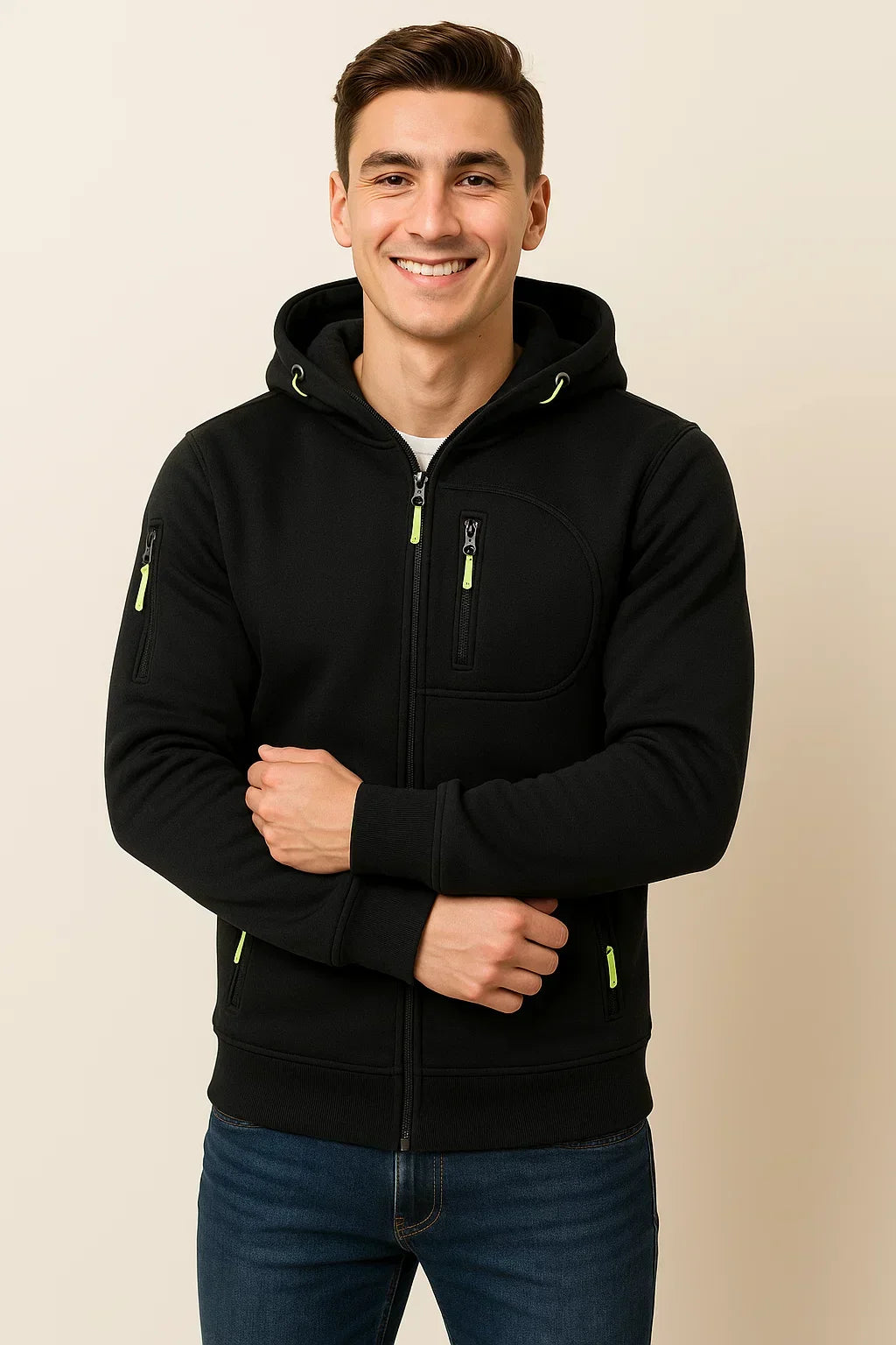Sean | Men’s Casual Zip Front Hoodie