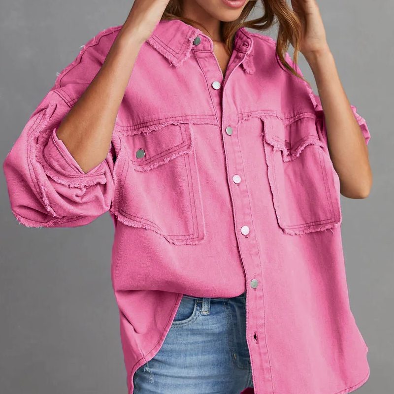 Atlanta | Oversized Button-Down Denim Jacket for Women