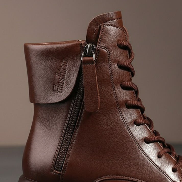 Isabelle | Classic Fur Lined Lace Up Ankle Boots
