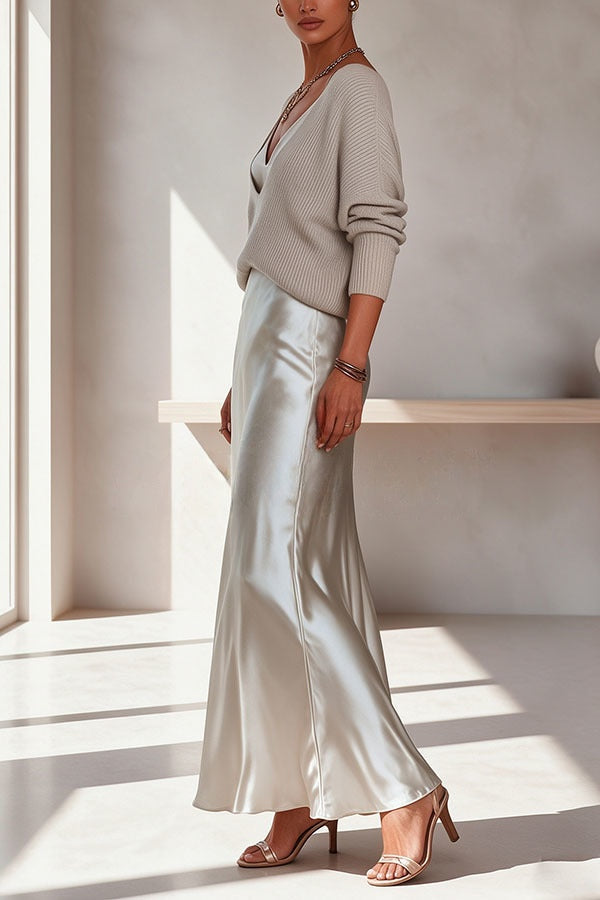 Velma | Sweater with Satin Dress Set