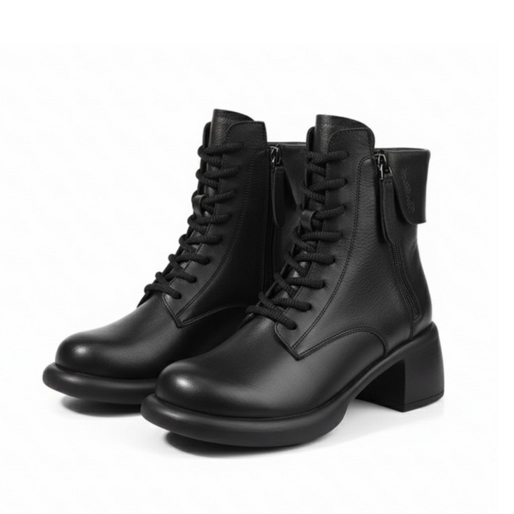 Isabelle | Classic Fur Lined Lace Up Ankle Boots