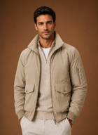 Men's Bomber Jacket with Stand Collar