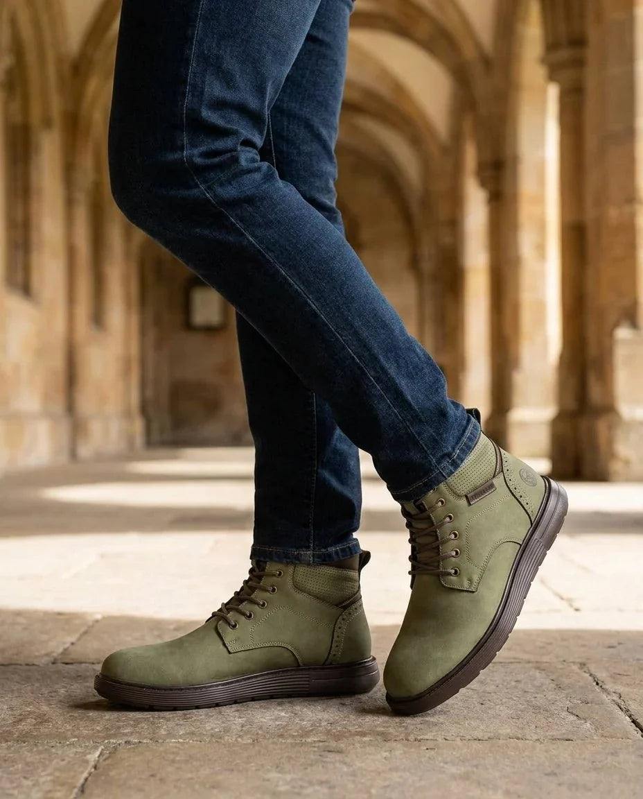 Boots For Men | Lace-Up Nubuck Leather Work