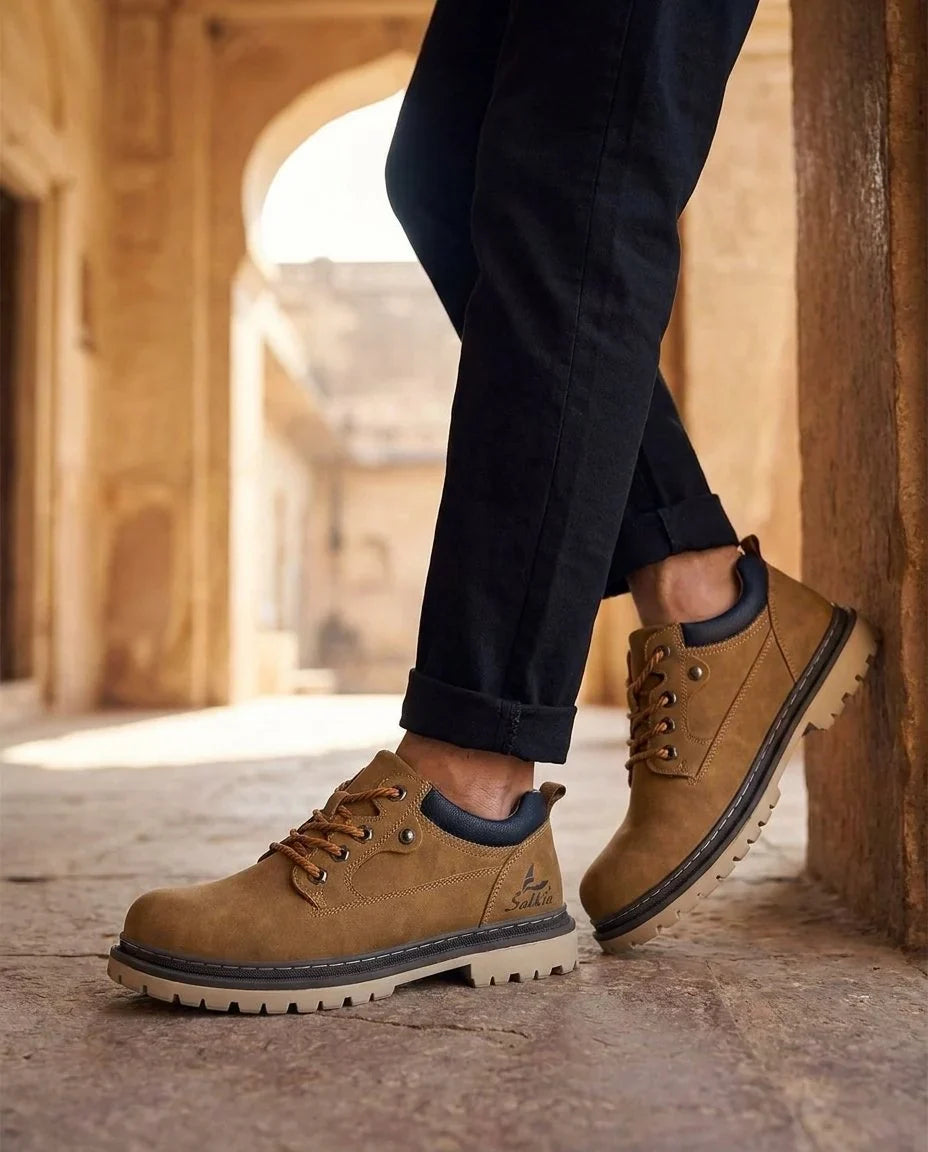 Boots For Men | Leather Lace-Up Lug Sole