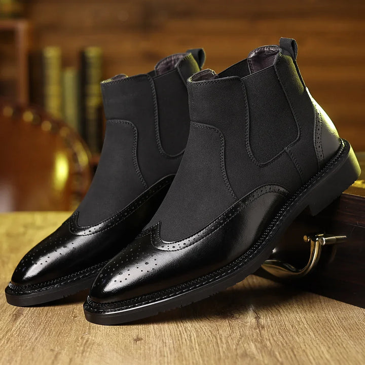 Boots For Men | Leather Suede Wingtip Chelsea