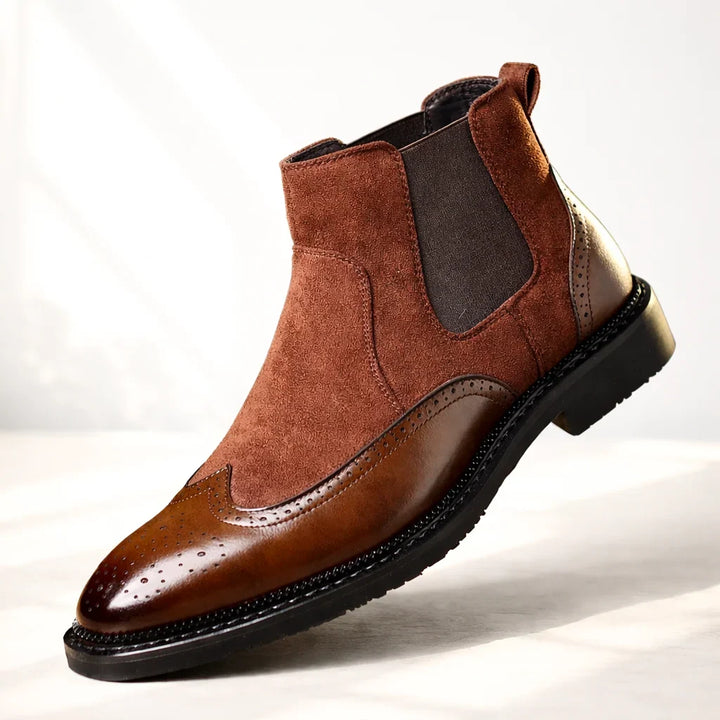 Boots For Men | Leather Suede Wingtip Chelsea