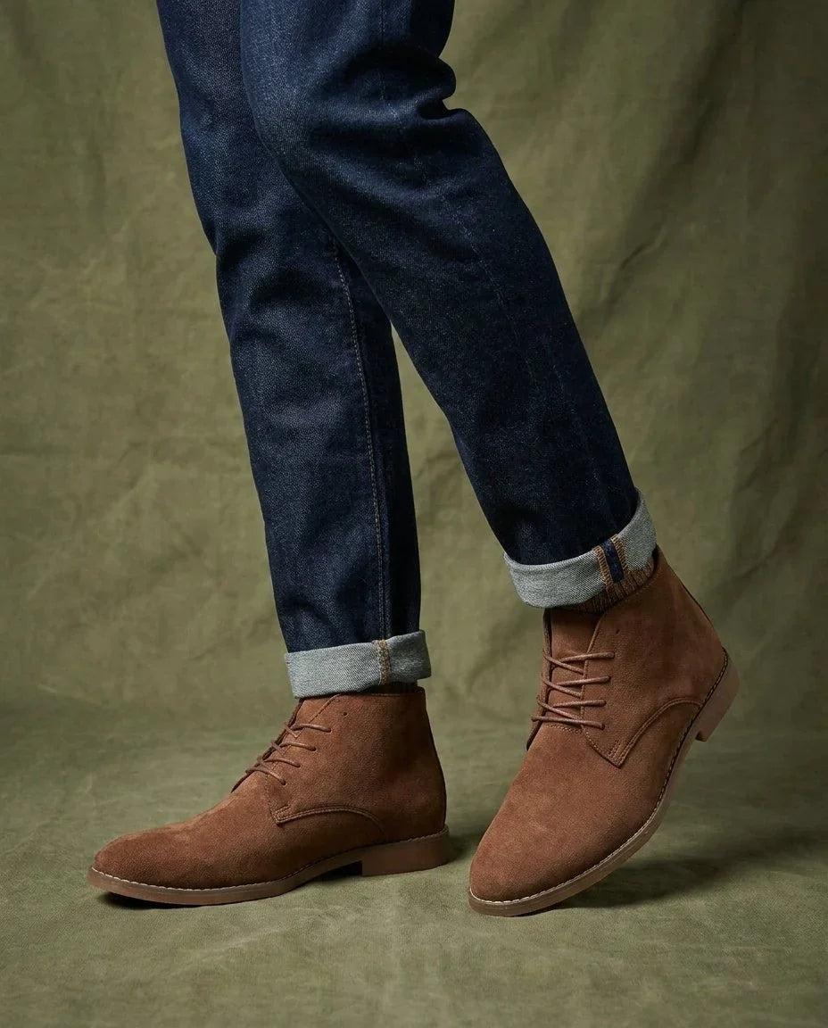 Boots For Men | Suede Ankle Lace-Up
