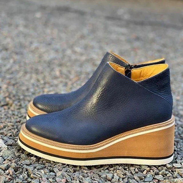 Boots For Women | Wedge Platform Zip Ankle