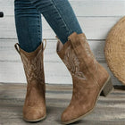 Boots For Women | Western Stacked Heel Pull-On