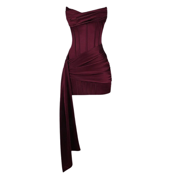 Brooklyn | Strapless Satin Corset Mini Dress
