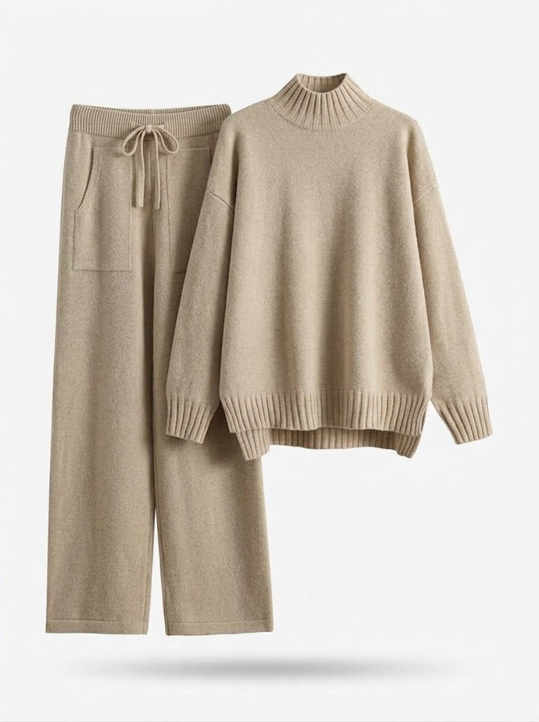 Two-piece set for women with long sleeves and drawstring