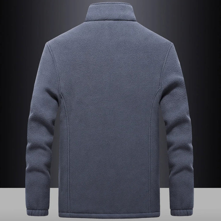Warm lined fleece jacket with full zipper for men