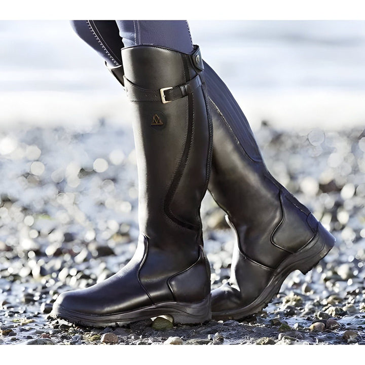 Cataleya | Women’s Leather Knee High Riding Boots with Buckle Strap