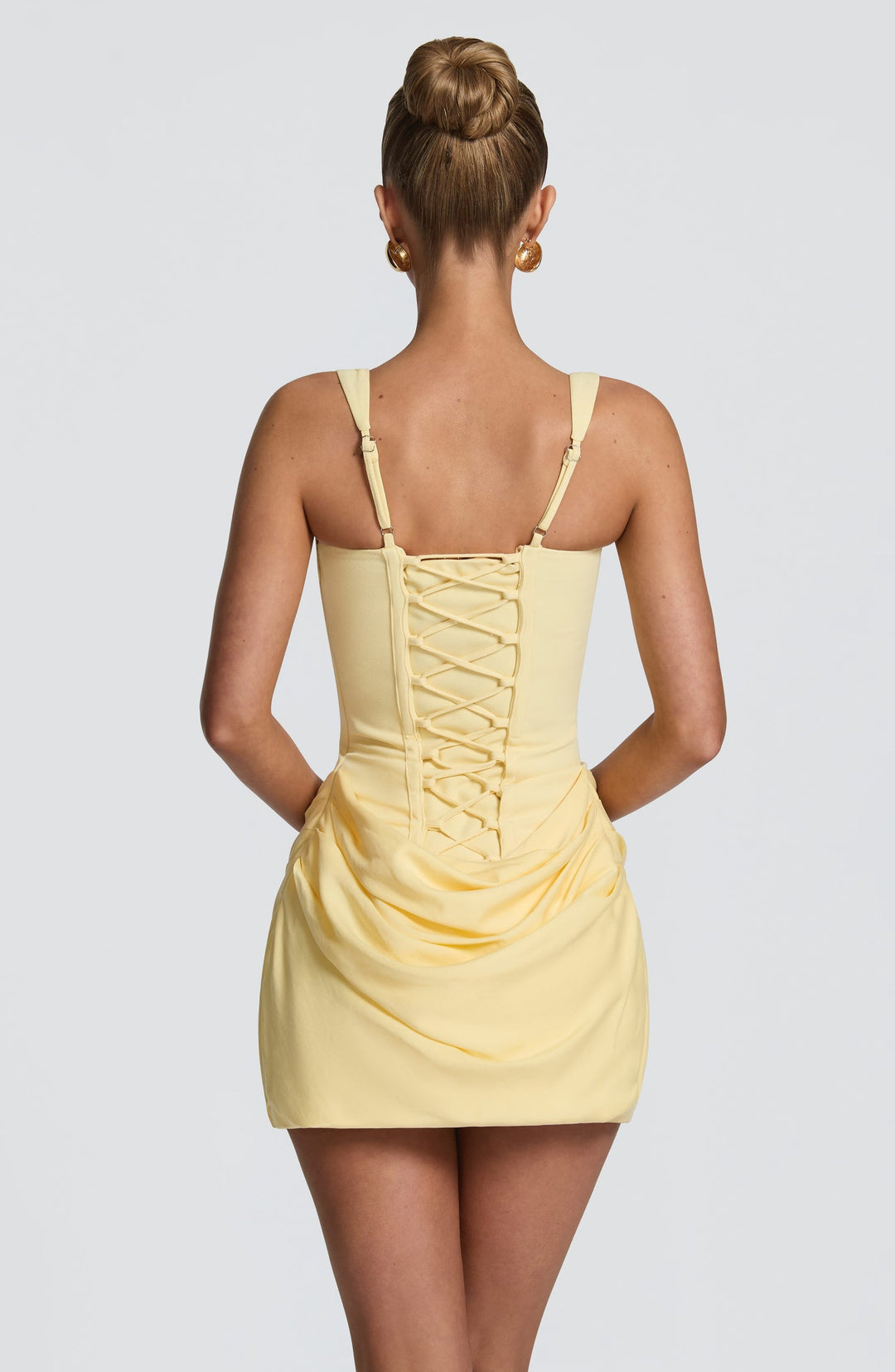 Carmen | Mini dress with structured crepe bodice