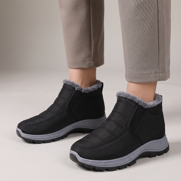 Josephine | Waterproof Quilted Winter Walking Snow Boots With Fleece Lining