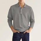 Men's Long Sleeve Polo Shirt - Maximum Elegance and Comfort - Thibo