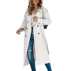 Zara - Longline Trench Coat with Notch Lapel and Cuff Button Detail