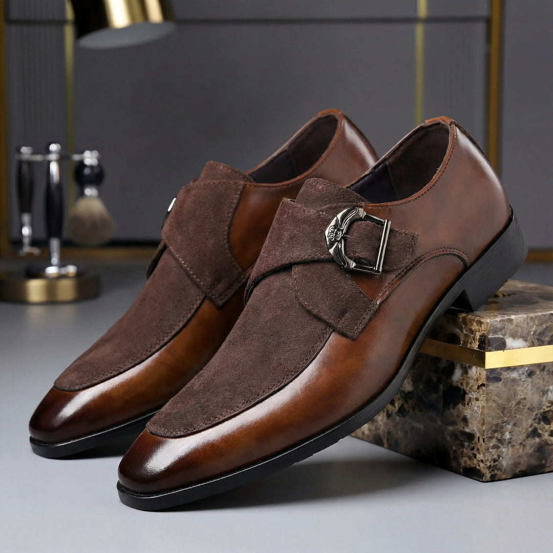Dress Shoes For Men | Midi Monk Strap Buckle Leather