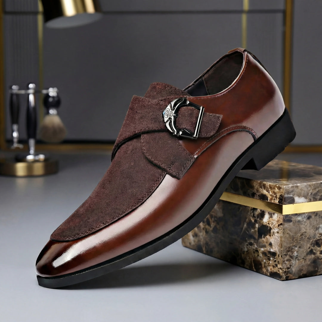 Dress Shoes For Men | Midi Monk Strap Buckle Leather