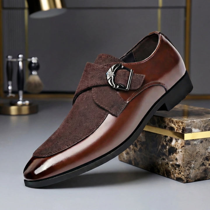 Dress Shoes For Men | Midi Monk Strap Buckle Leather