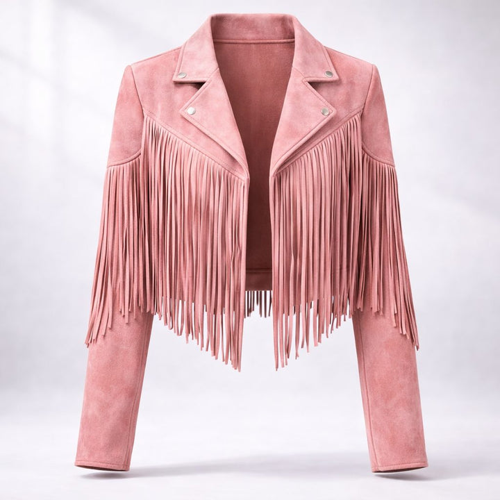 Drusilla | Cropped Suede Fringe Jacket for Women