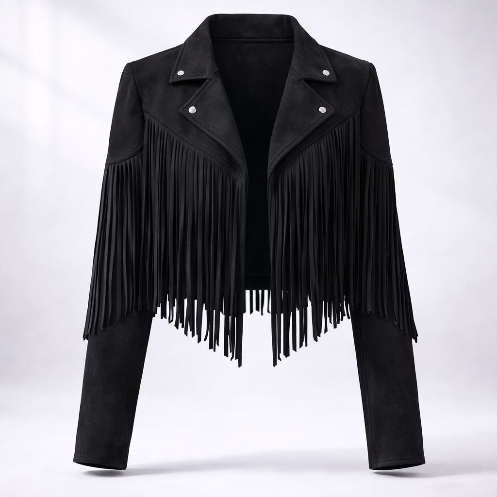 Drusilla | Cropped Suede Fringe Jacket for Women