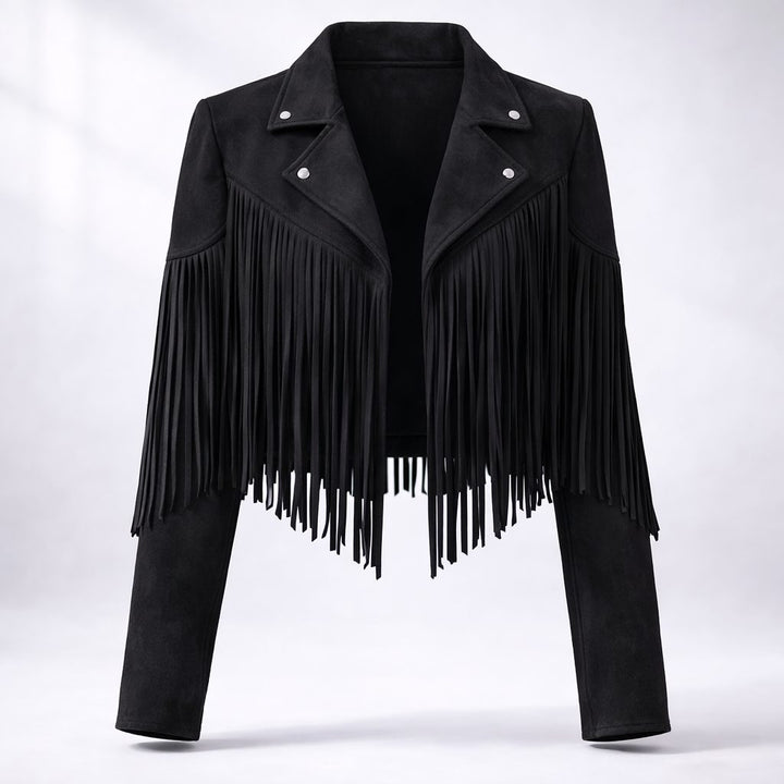 Drusilla | Cropped Suede Fringe Jacket for Women