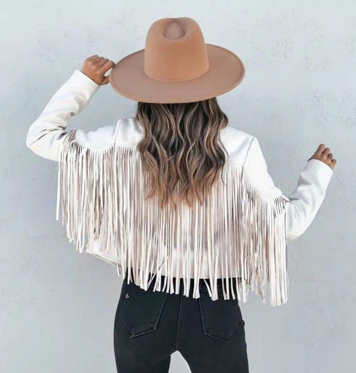 Drusilla | Cropped Suede Fringe Jacket for Women
