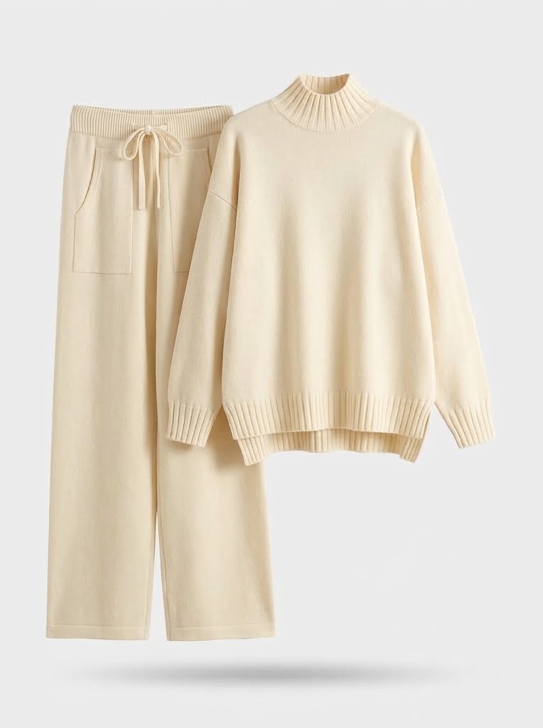 Two-piece set for women with long sleeves and drawstring