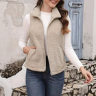 Leah | Women's Transitional Jacket Bodywarmer with Stand Collar and Zipper