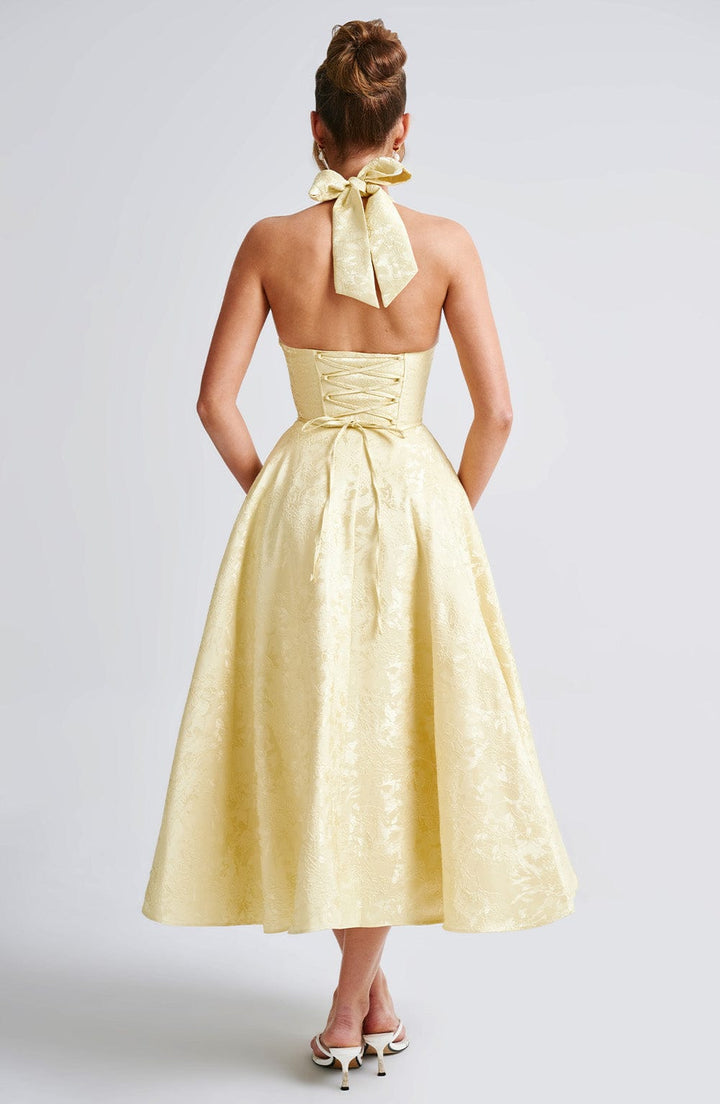 Women’s Wedding Guest Halter Midi Dress