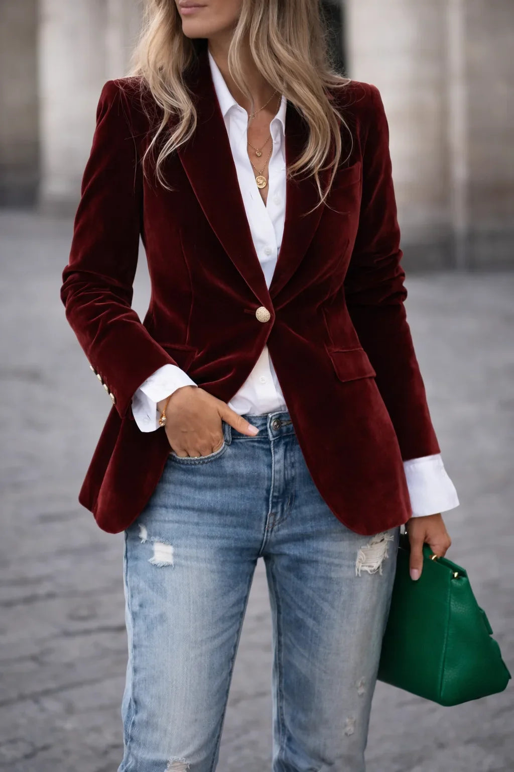 Elegant Velvet Blazer