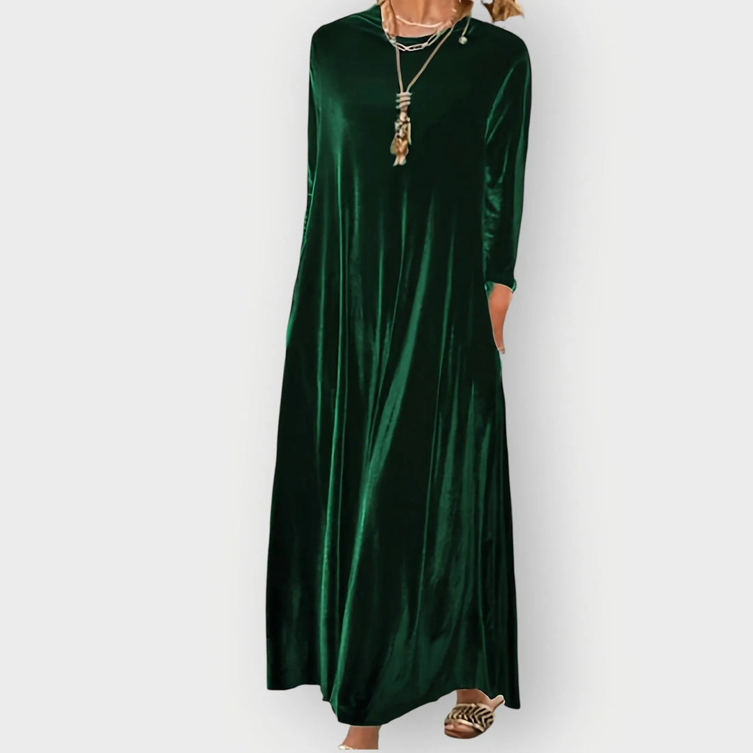 Luxe Velvet Flow Maxi Dress
