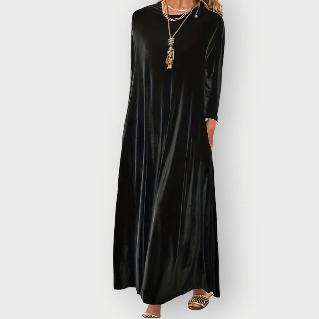 Luxe Velvet Flow Maxi Dress