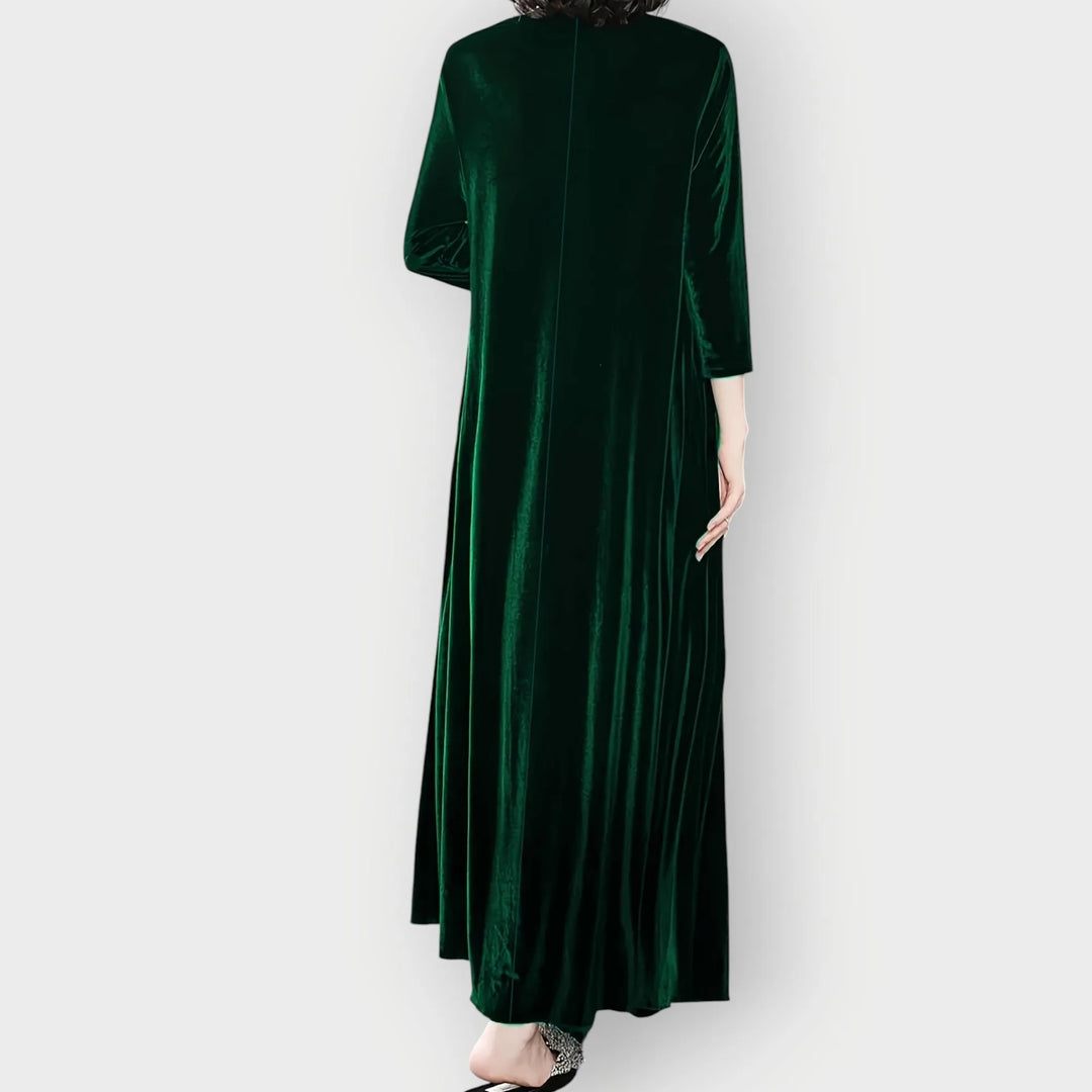 Luxe Velvet Flow Maxi Dress